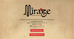 Desktop Screenshot of mirage-restaurant.com